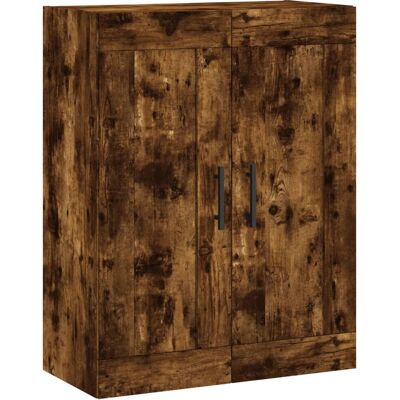 vidaXL Wall Mounted Cabinet Smoked Oak - Wall Mounted Cabinet vidaXL Wall Mounted Cabinet Smoked Oak - Wall Mounted Cabinet