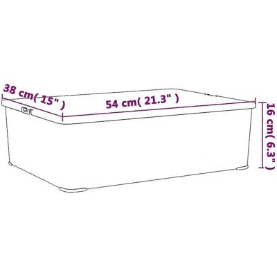 Boîtes de rangement en plastique 6 pcs 25 L empilables vidaXL - Publicité Boîtes de rangement en plastique 6 pcs 25 L empilables vidaXL - Publicité