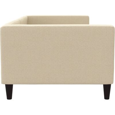 vidaXL Cremfarbenes Stoff Schlafsofa - 90x200 cm - Sofabett vidaXL Cremfarbenes Stoff Schlafsofa - 90x200 cm - Sofabett