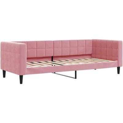 vidaXL 354004 Rosa Samt Sofa Bett - Schlafsofa vidaXL 354004 Rosa Samt Sofa Bett - Schlafsofa