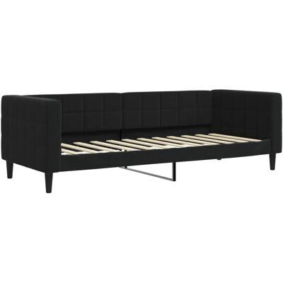 vidaXL Fekete Bársony Kanapéágy - Modernes Schlafsofa vidaXL Fekete Bársony Kanapéágy - Modernes Schlafsofa