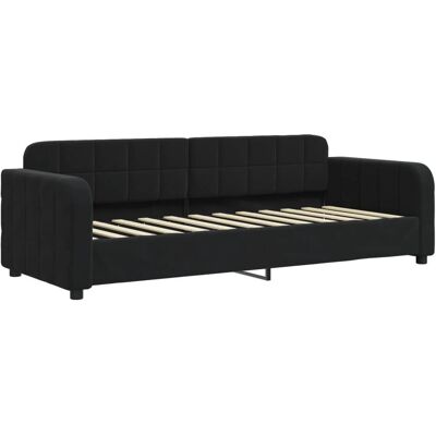 vidaXL 354055 Schwarzes Samt Schlafsofa - Ohne Matratze vidaXL 354055 Schwarzes Samt Schlafsofa - Ohne Matratze