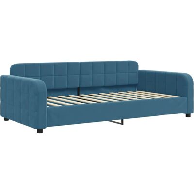 vidaXL Blå Fløjl Sovesofa 90x200 cm - Sofa bed vidaXL Blå Fløjl Sovesofa 90x200 cm - Sofa bed