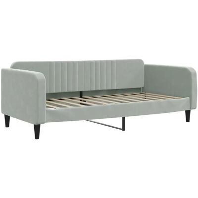 vidaXL Slaapbank 354086 - Bank met fluweel, grijs vidaXL Slaapbank 354086 - Bank met fluweel, grijs