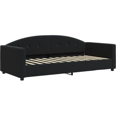 vidaXL Schlafsofa Samt Schwarz 90x190cm - Sofa Bed vidaXL Schlafsofa Samt Schwarz 90x190cm - Sofa Bed