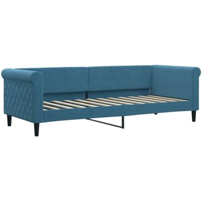 vidaXL Tagesbett Ausziehbar Samt Blau - Schlafsofa vidaXL Tagesbett Ausziehbar Samt Blau - Schlafsofa