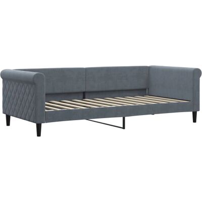 vidaXL Slaapbank met lade donkergrijs - 90x200 cm slaapbank vidaXL Slaapbank met lade donkergrijs - 90x200 cm slaapbank