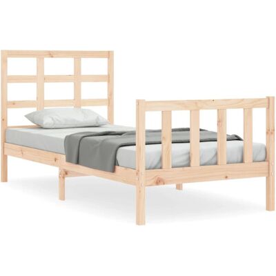 vidaXL Bettgestell - Rustikales Kiefernholz 75x190cm vidaXL Bettgestell - Rustikales Kiefernholz 75x190cm