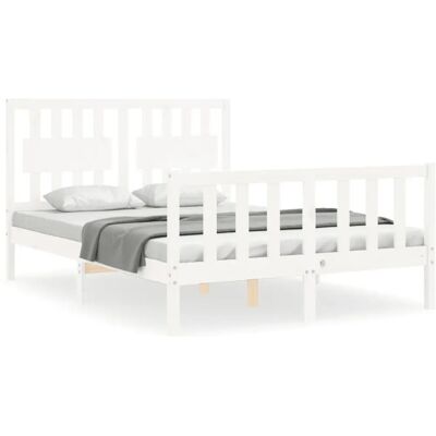 vidaXL Bettgestell Weiß 140x200 cm - Bett Typ vidaXL Bettgestell Weiß 140x200 cm - Bett Typ