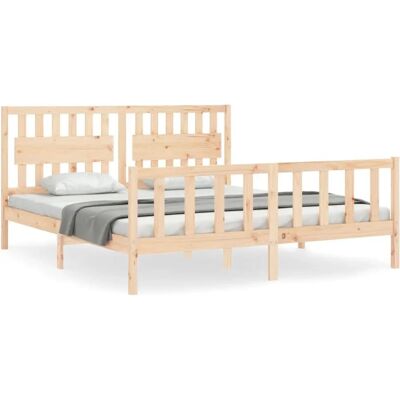 vidaXL 3192446 Bedframe - Rustiek Massief dennenhout - Bedtype vidaXL 3192446 Bedframe - Rustiek Massief dennenhout - Bedtype