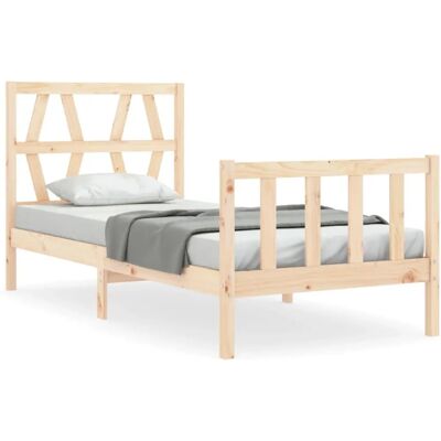 vidaXL 3192476 Bettgestell - Natürliches Kiefernholz - 90x200cm - Bettgestell vidaXL 3192476 Bettgestell - Natürliches Kiefernholz - 90x200cm - Bettgestell