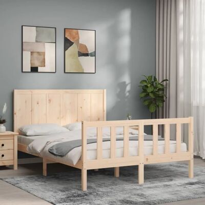 vidaXL Sänkykehys päädyllä 120x200cm - Puu Rustiikki vidaXL Sänkykehys päädyllä 120x200cm - Puu Rustiikki