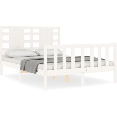 vidaXL Bettgestell Small Double Weiß - Bettart vidaXL Bettgestell Small Double Weiß - Bettart