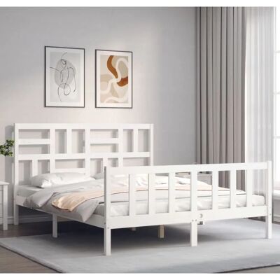 Maisonchic Kiefernholz Bett mit Kopfteil - Bett Maisonchic Kiefernholz Bett mit Kopfteil - Bett