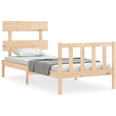 vidaXL Bettgestell - Massives Kiefernholz 90x190cm - Braun vidaXL Bettgestell - Massives Kiefernholz 90x190cm - Braun