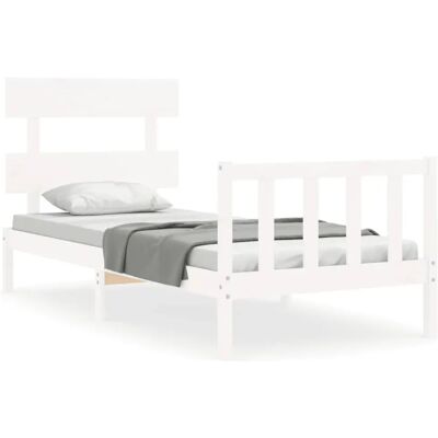 vidaXL Bettgestell Weiß 90x190cm - Bettgestell vidaXL Bettgestell Weiß 90x190cm - Bettgestell