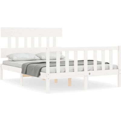 vidaXL Bettgestell Weiß 140x190 cm - Bettgestell vidaXL Bettgestell Weiß 140x190 cm - Bettgestell