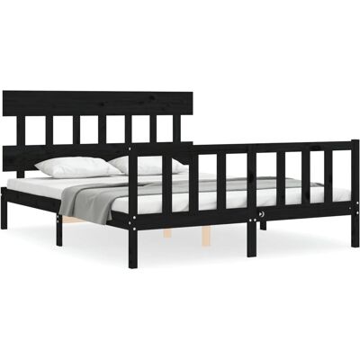 vidaXL Bettgestell Schwarz 200x200 cm - Schlafzimmermöbel vidaXL Bettgestell Schwarz 200x200 cm - Schlafzimmermöbel