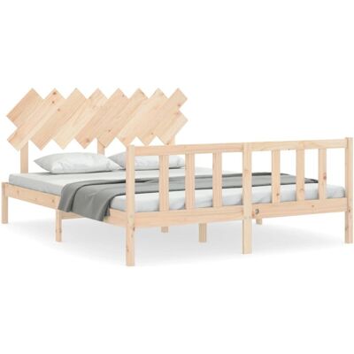 vidaXL Bettgestell mit Kopfteil - Plattformbett 160x200 cm - Braun vidaXL Bettgestell mit Kopfteil - Plattformbett 160x200 cm - Braun