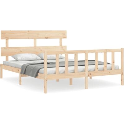 VidaXL Bettgestell - Rustikales Kiefernholz King Size VidaXL Bettgestell - Rustikales Kiefernholz King Size