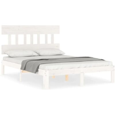 vidaXL Bettgestell weiß 120x190 cm - Bettgestell vidaXL Bettgestell weiß 120x190 cm - Bettgestell