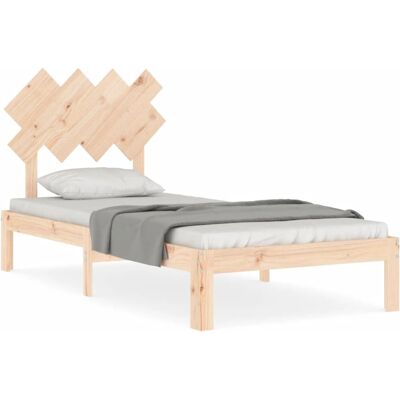 vidaXL Bettrahmen Braun 200x200cm - Holzplattform mit Kopfteil vidaXL Bettrahmen Braun 200x200cm - Holzplattform mit Kopfteil