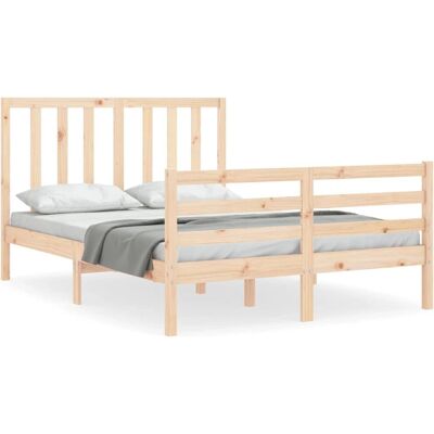 vidaXL Sängestomme - Kaksinkertainen massiivinen mäntypuu 135x190cm vidaXL Sängestomme - Kaksinkertainen massiivinen mäntypuu 135x190cm