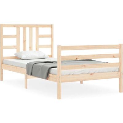 vidaXL Bettgestell Plattformbett mit Kopfteil - Bettgestell vidaXL Bettgestell Plattformbett mit Kopfteil - Bettgestell