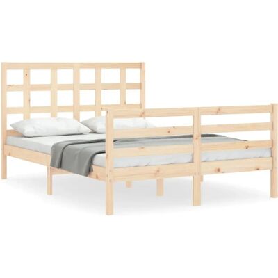 vidaXL 3193961 Holzbettrahmen mit Kopfteil - Bettgestell vidaXL 3193961 Holzbettrahmen mit Kopfteil - Bettgestell