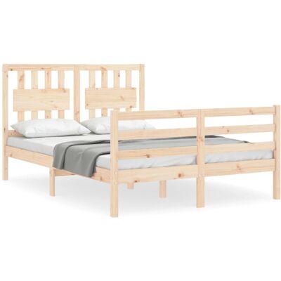 vidaXL Bettgestell 150x200cm Massivholz King Size vidaXL Bettgestell 150x200cm Massivholz King Size