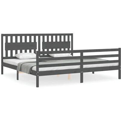 vidaXL Bettrahmen Grau 200x200 cm - Bettrahmen vidaXL Bettrahmen Grau 200x200 cm - Bettrahmen