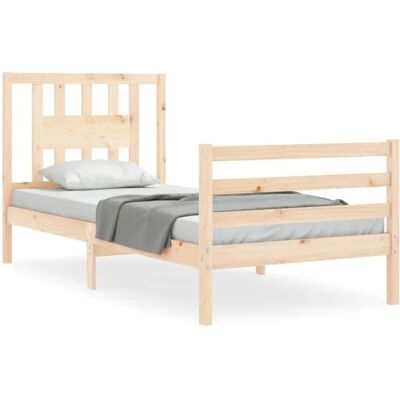 VidaXL Bettgestell - Rustik massives Kiefernholz für 90x190 cm Matratze VidaXL Bettgestell - Rustik massives Kiefernholz für 90x190 cm Matratze