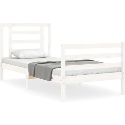 vidaXL 3194687 Sengestel i hvidt Massivt fyrretræ - Sengestel vidaXL 3194687 Sengestel i hvidt Massivt fyrretræ - Sengestel