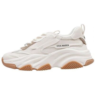 Steve Madden Beigene Leder-Sneakers - 7cm Plattform Casual Steve Madden Beigene Leder-Sneakers - 7cm Plattform Casual