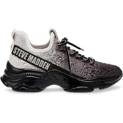 Steve Madden Mistica Sneakers - Black, Silver, Casual Urban Style Steve Madden Mistica Sneakers - Black, Silver, Casual Urban Style