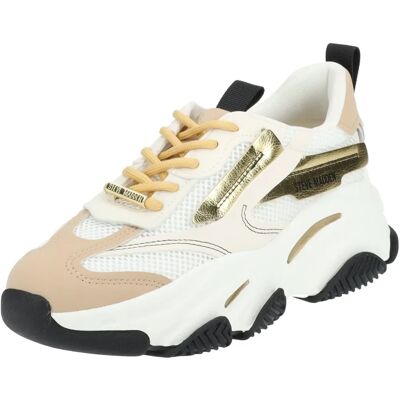 Steve Madden - Modelo SM19000033 Zapatillas de Cuero Beige - Estilo Casual Steve Madden - Modelo SM19000033 Zapatillas de Cuero Beige - Estilo Casual