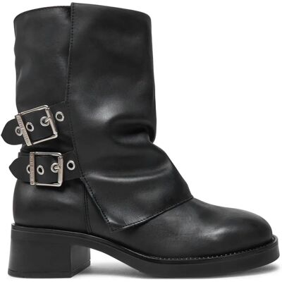 Steve Madden Bonfire SM11003415 Czarny - Botki Steve Madden Bonfire SM11003415 Czarny - Botki