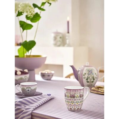 Ensemble de 2 Mugs XL Lily & Lotus - Décor Floral Pastel Élégant - Publicité Ensemble de 2 Mugs XL Lily & Lotus - Décor Floral Pastel Élégant - Publicité
