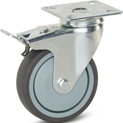 Meso - Zwenkwiel TP-rubber 100mm rem - 100kg - Rol Meso - Zwenkwiel TP-rubber 100mm rem - 100kg - Rol