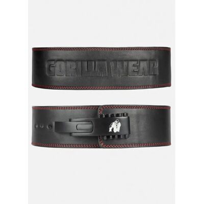 Gorilla Wear Leder-Hebelgürtel - Krafttraining - Schwarz Gorilla Wear Leder-Hebelgürtel - Krafttraining - Schwarz