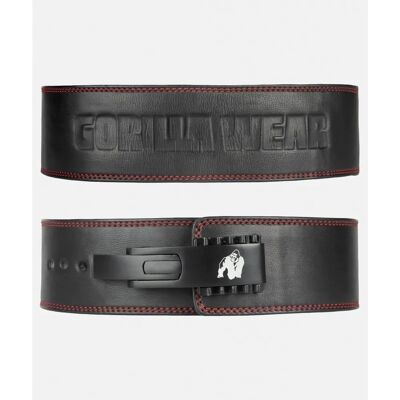 Gorilla Wear Schweres Leder Hebegurt - Schwarz - 2XL/3XL Gorilla Wear Schweres Leder Hebegurt - Schwarz - 2XL/3XL
