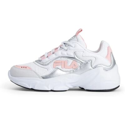 FILA Collene Logo Kids Sneakers - Sportief, Wit-Zilver, Maat 31 FILA Collene Logo Kids Sneakers - Sportief, Wit-Zilver, Maat 31