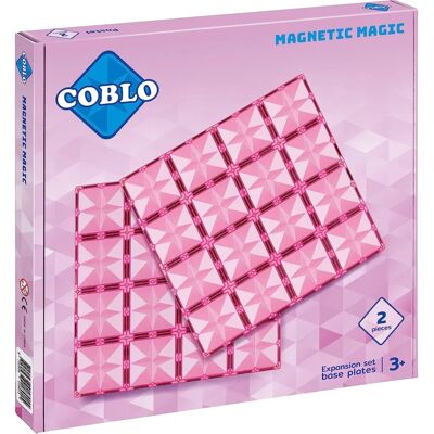 Różowe magnetyczne płyty konstrukcyjne Coblo - 30x30 cm - Zabawki i gry Różowe magnetyczne płyty konstrukcyjne Coblo - 30x30 cm - Zabawki i gry