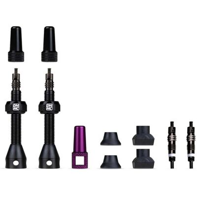 Valve Dynamic Bike Care - 60mm, Noir, Aluminium, Tubeless - Publicité Valve Dynamic Bike Care - 60mm, Noir, Aluminium, Tubeless - Publicité