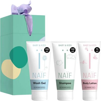 Naif Baby & Kids Mini Shower Routine Set - Cadeauset voor Baby & Kind Naif Baby & Kids Mini Shower Routine Set - Cadeauset voor Baby & Kind