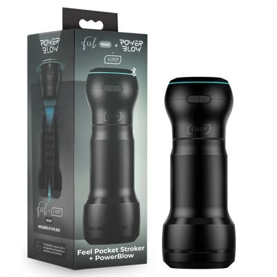 Kiiroo Feel Pocket + Powerblow Laite - Musta Kiiroo Feel Pocket + Powerblow Laite - Musta