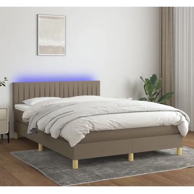 Maison exclusive - lit gris taupe avec lumières LED - Lit - Publicité Maison exclusive - lit gris taupe avec lumières LED - Lit - Publicité
