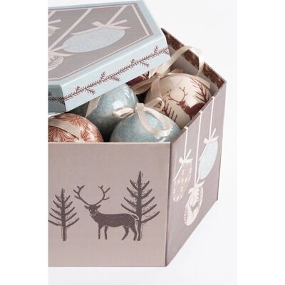 Décorations de Noël House of Seasons - 14 Boules Incassables Bleues et Marron - Publicité Décorations de Noël House of Seasons - 14 Boules Incassables Bleues et Marron - Publicité