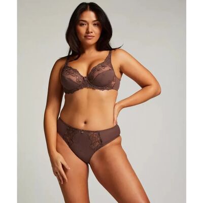 Hunkemöller Hochgeschnittener Slip Diva Braun M - Dessous Hunkemöller Hochgeschnittener Slip Diva Braun M - Dessous