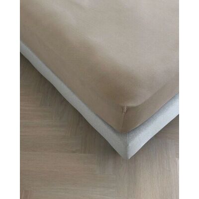 KAYORI Tara - Braun - 160x220 cm - Jersey-Elasthan - Spannbetttuch KAYORI Tara - Braun - 160x220 cm - Jersey-Elasthan - Spannbetttuch